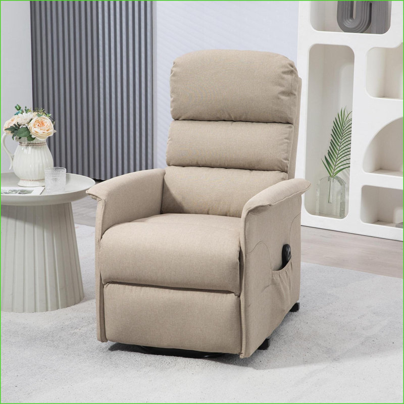 Fauteuils inclinables | Fauteuil électrique HOMcom | Télécommande, poches latérales, assemblage facile | Polyester beige