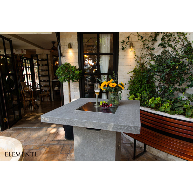 Montreal Light Gray Concrete Gas Fire Pit Table