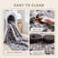 Tapis Cadogan moderne à motif mosaïque mouchetée abstraite, bleu marine, turquoise, gris, crème et rose, lavable à la machine, antidérapant, à poils courts, pour l'intérieur et l'extérieur, adapté aux animaux domestiques, idéal pour le salon, la chambre, la salle à manger, l'entrée, le couloir ou le bureau.-424659941