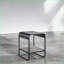 Gris béton moderne & amp; Table basse noire avec compartiment de rangement, facile à assembler pour le salon