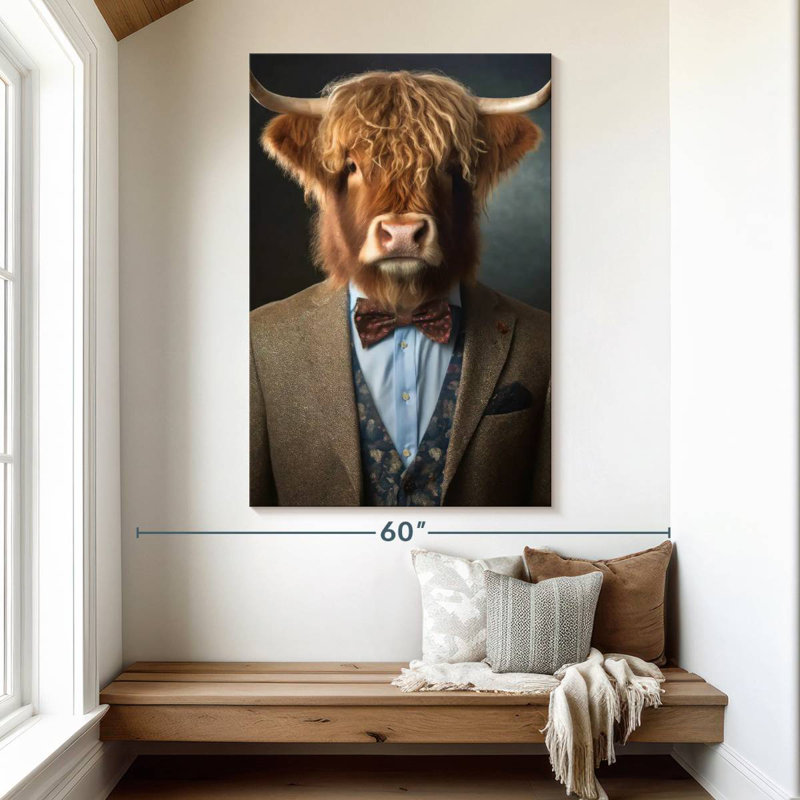 Portrait de vache Brampt, H 51 po x l 34 po