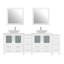  Ensemble de meuble-lavabo double 84 "avec miroir Modern-27042767