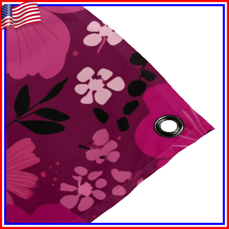 Tapisserie murale fleurs - décoration murale florale, 50in H x60in W with 4 Grommets