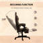 Fauteuil de jeu ergonomique à dossier haut inclinable à 130 ° avec repose-pieds ergonomique