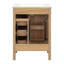 Meuble-lavabo simple autoportant en bois de 61 cm (24 po) avec dessus en céramique-415495329