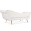 Chaise longue avec accoudoirs à volutes, support pour le dos confortable, éponge haute, pied en bouleau importé, revêtement doux de 28,01 po x l 68,74 po et H 28,59 po, pieds stables à rebond élevé, apparence élégante,-1699704095