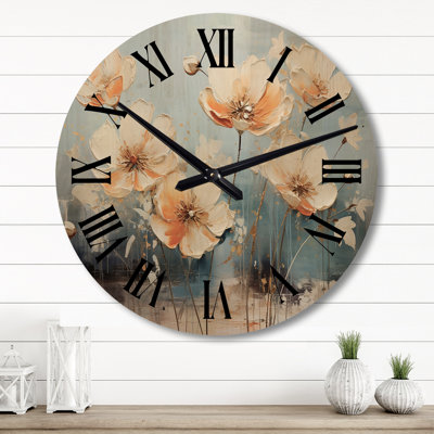 Horloge murale Teal Buttercups