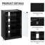 Armoire multimédia moderne à 5 niveaux avec tablettes réglables à 3 niveaux
