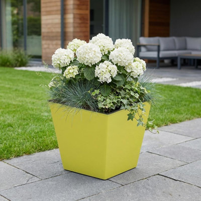 Pot à fleurs carré en plastique recyclé 5 po