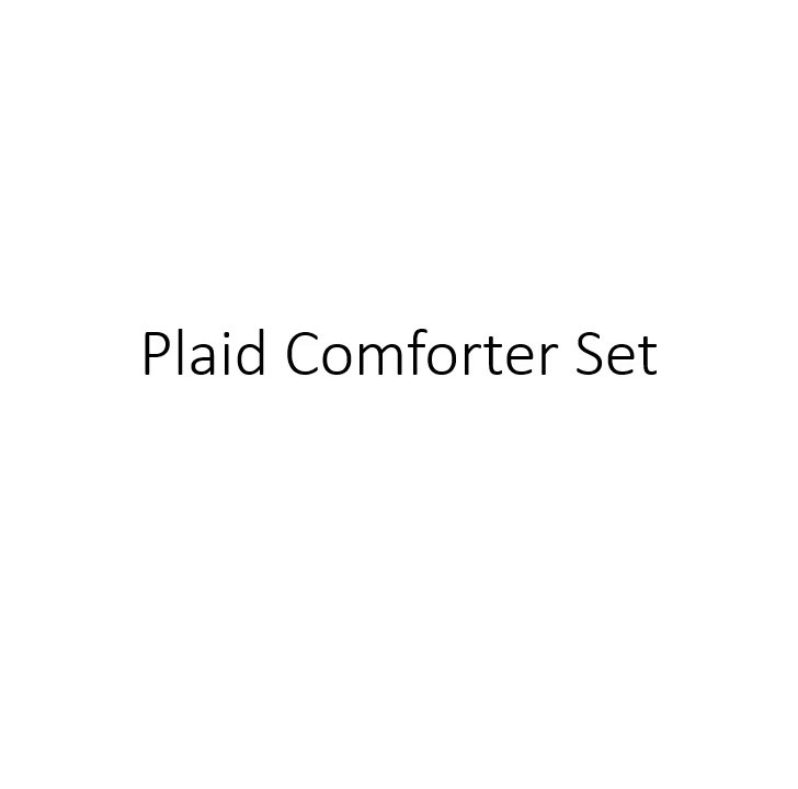 Full Gray Reversible Microfiber Plaid Comforter Set