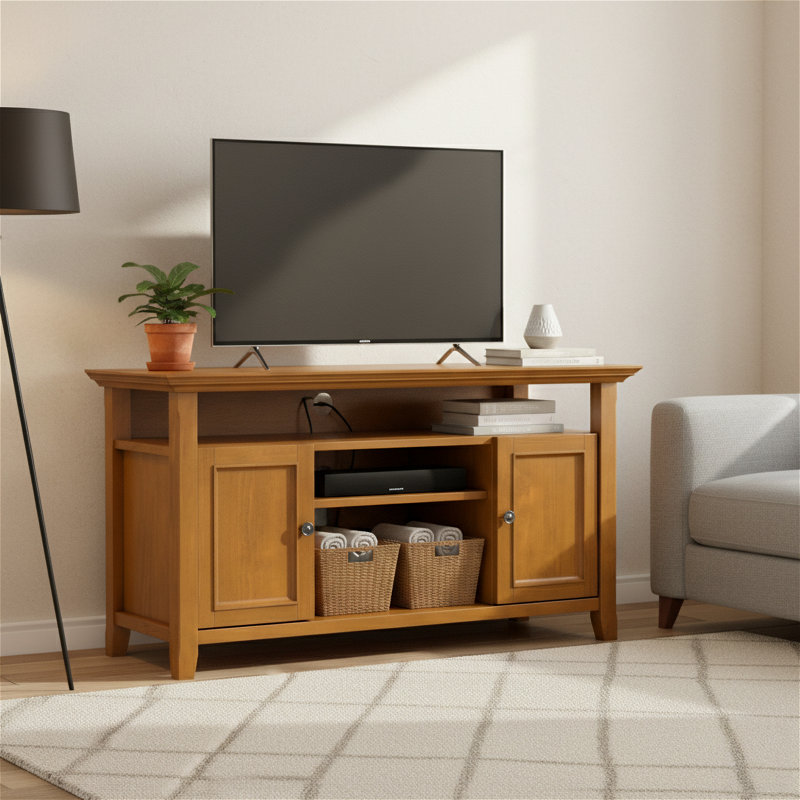 Meuble télé Amherst, Marron clair