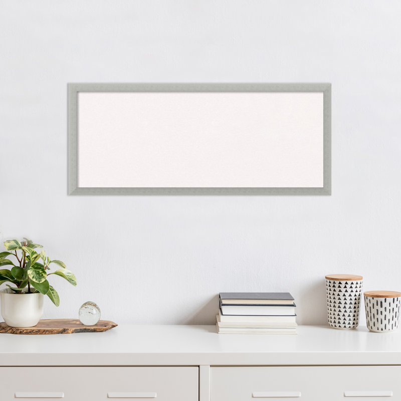 Wall Cork Small - 2' - 4' Bulletin Board, Silver, 14" x 32"/32"