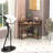 Fitnat Corner Desk with Power Outlet, LED Triangle Corner Desk with Storage for Small Space-192581531