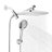 Adjustable 12" Rectangular High Pressure Dual Shower Head with 8-Spray Handheld Shower-100235851