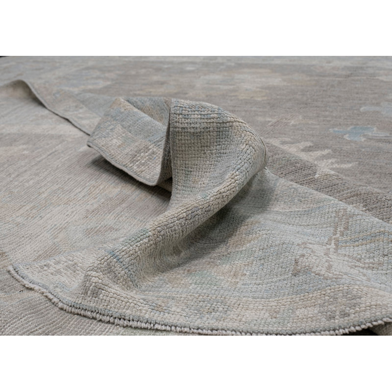 Tapis turc Oushak fait à la main 7 pi 9 po x 10 pi