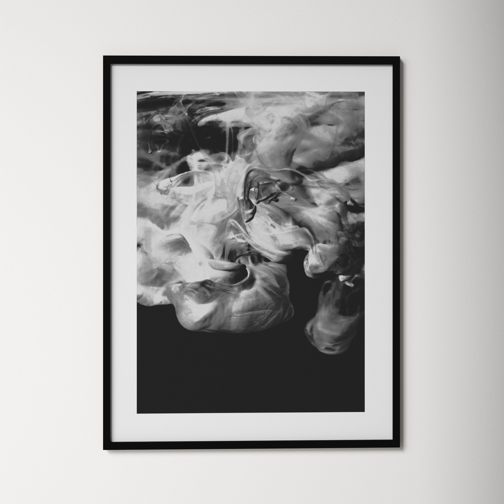 Black Ink by Fabrikken, 42.12" H x 32.12" W x 0.88" D, Black Framed Paper