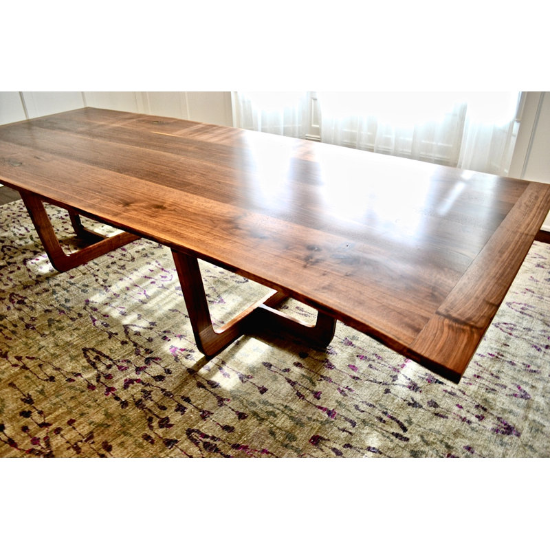 Mollino Solid Wood Dining Table, Walnut