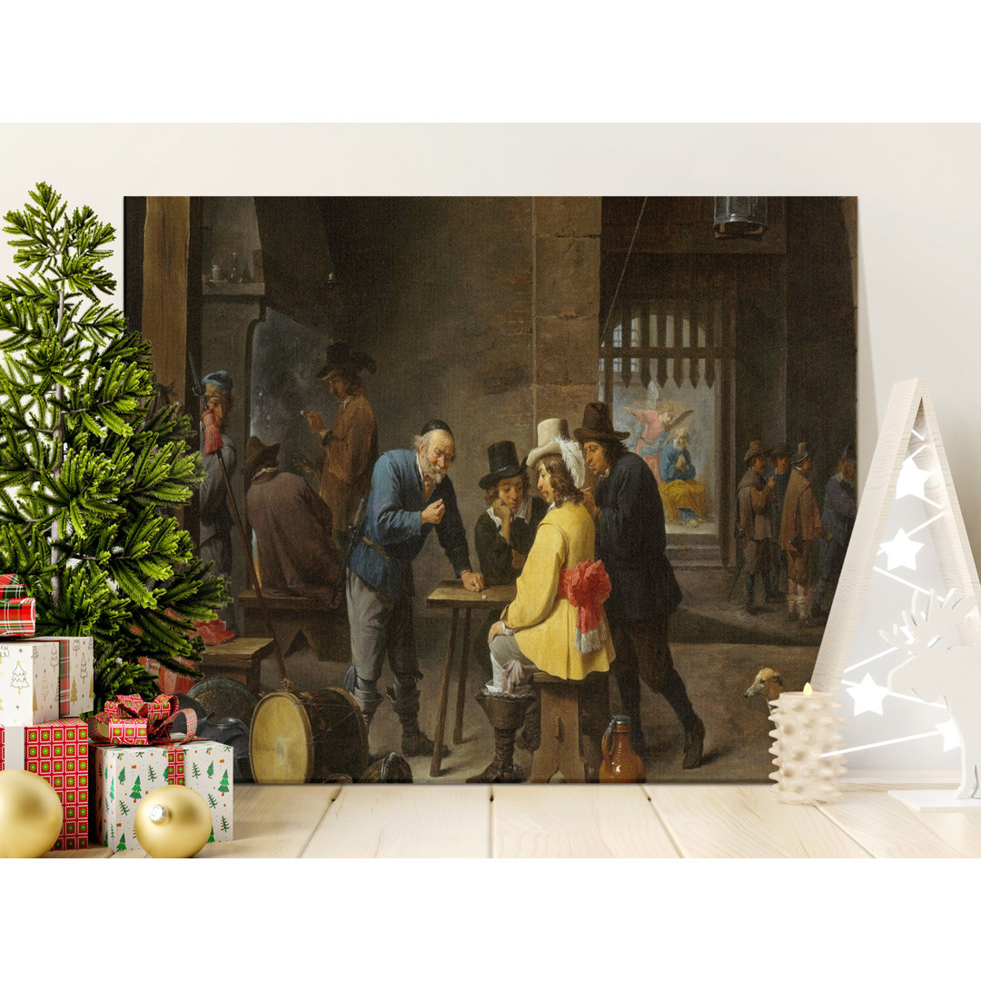 Gamblers Canvas Wall Art, Seventeenth Century Scene, Gallery Wrapped Canvas Print, Ready to Hang, Archival Quality, Home Decor, Statement