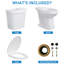 Toilette commerciale deux pièces GarveeHome, conforme ADA, allongée, hauteur confort global, chasse d'eau siphonique puissante de 1,28 GPF, siège à fermeture en douceur