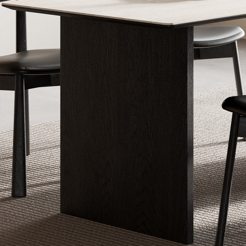 Table et chaises simples dans un ensemble de salle à manger rectangulaire de style ancien, H 29,5 po x L 78,7 po x l 39,3 po