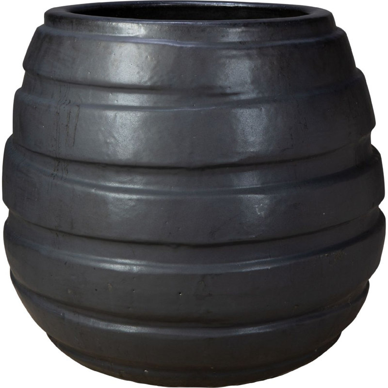 15 in. Metropole Planter - Charcoal
