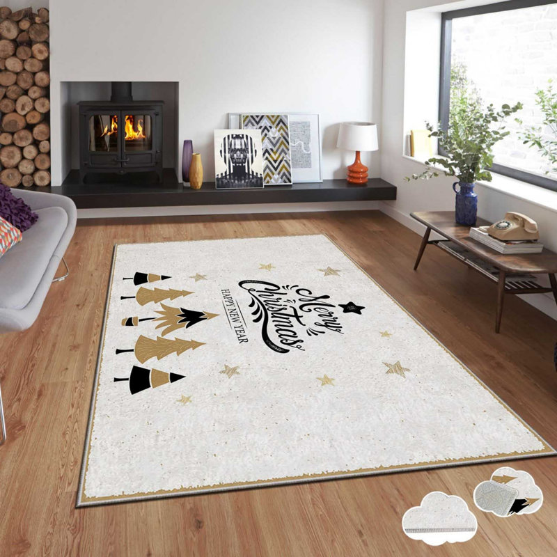 Luxurious Carpet (5.9 x 9.2 ft), 100% Polyester, 740 g/m² | Non-Slip Dot Underside with Laminated Sponge | Easy Clean Velvet Fabric, Digital Printing, 0.08 in Pile Height | Perfect for Living Room & Bedroom Decor