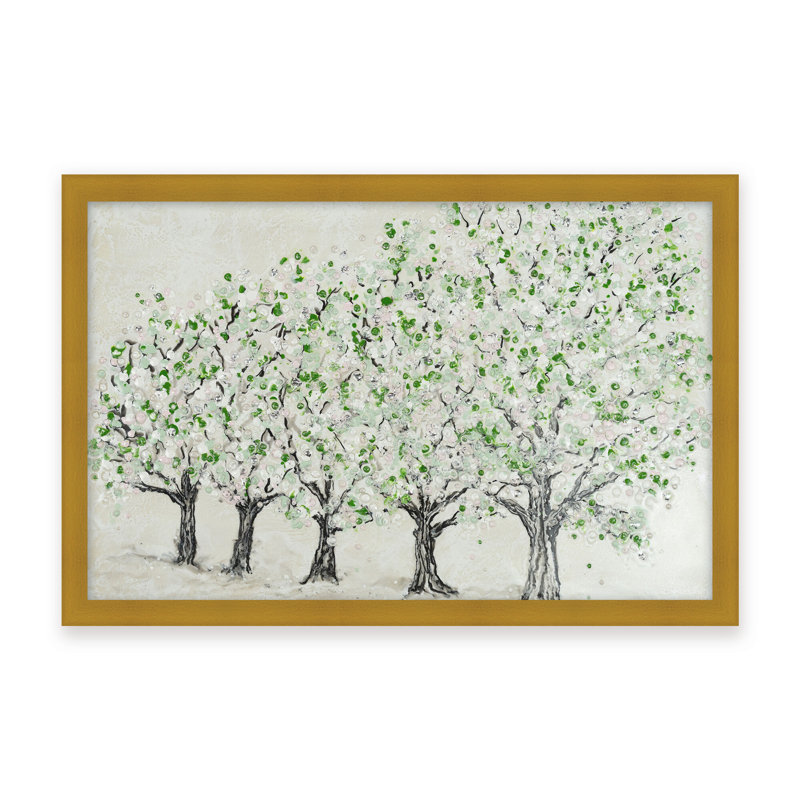 Nature Inspired "Springtime Serenity" Canvas Wall Art By , 16" H x 24" W, Framed Canvas, Beige