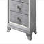 Mobilier de chambre à coucher contemporain contemporain en bois massif gris clair
