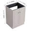 Meuble-lavabo autoportant de 61 cm (24 po) - Armoire moderne en contreplaqué kaki avec fermeture amortie