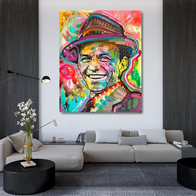 Art sur toile de la collection Red Russel Studio® Dean Russo, Frank Sinatra IV, H 44 po x l 36 po