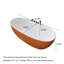 Modern Minimalist Acrylic Freestanding Soaking Bathtub with White Inside and Orange Outside for Bathroom-138122025