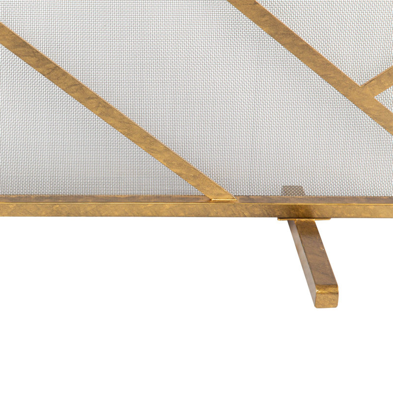 Amsterdam Steel Fireplace Screen, Royal Gold
