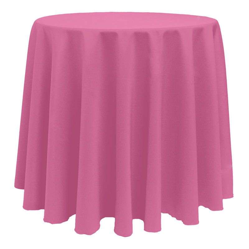 10 Pack Round Polyester Linen Tablecloth, 126" x 126", Watermelon