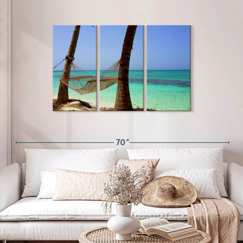 Plage tropicale paisible Gillard, H 28 po x l 45 po