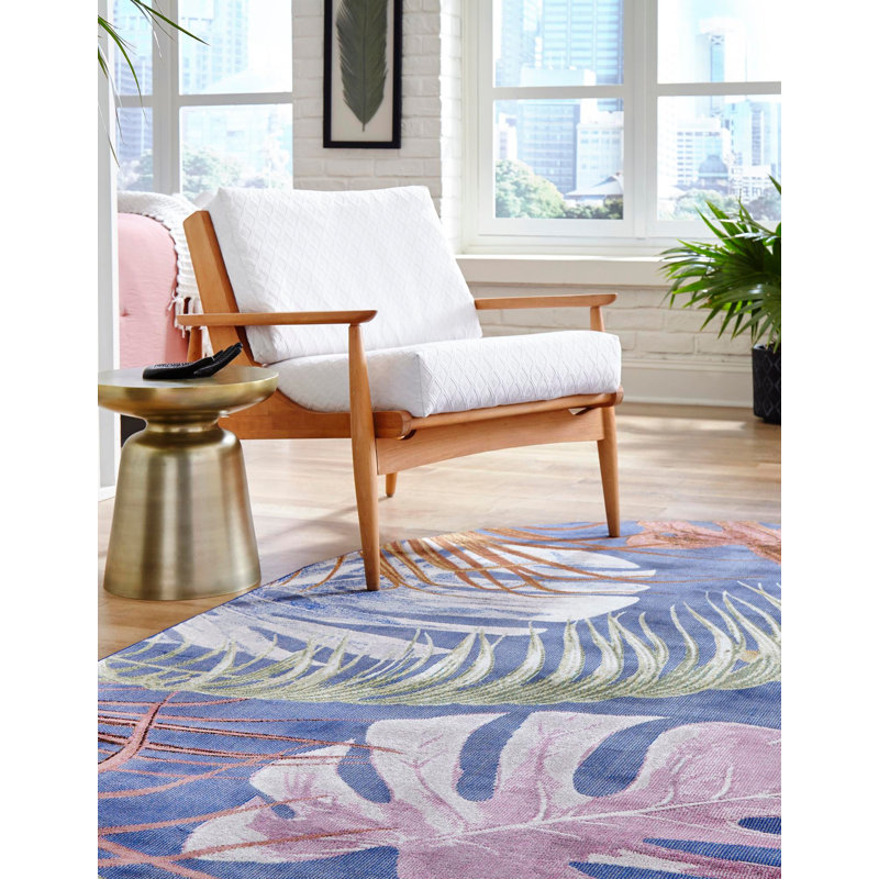 Lavern Floral Indoor Rug, Oval 5'3" x 7'10"