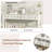 Lark Manor 60" Console Table Retro Entryway Sofa Table With 4 Drawers & Open Shelf Hallway White