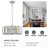 17" Chrome Crystal Pendant Chandelier