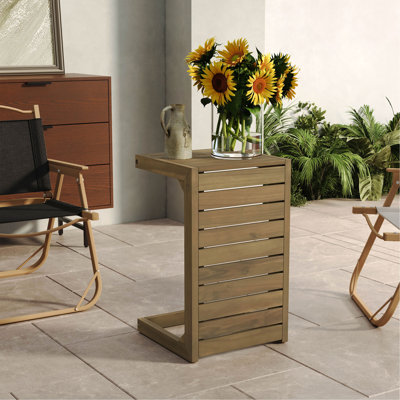 Table de bout en C brun