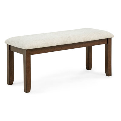 1Pc Fabric Upholstered Bench Wooden Dining Room Furniture
