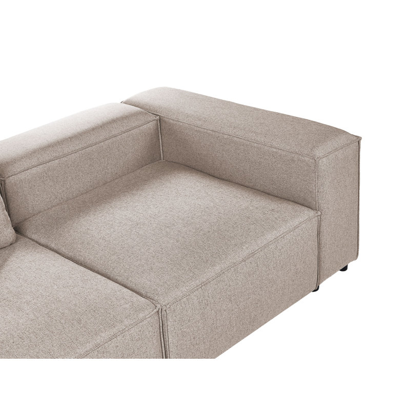 Bibby 4 Seater Fabric Corner Sofa , Right Hand Facing, Light Brown