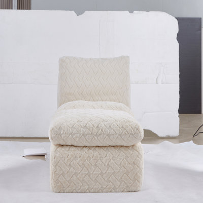 Fauteuil d'appoint rembourré avec repose-pieds et mousse à mémoire de forme Guesno