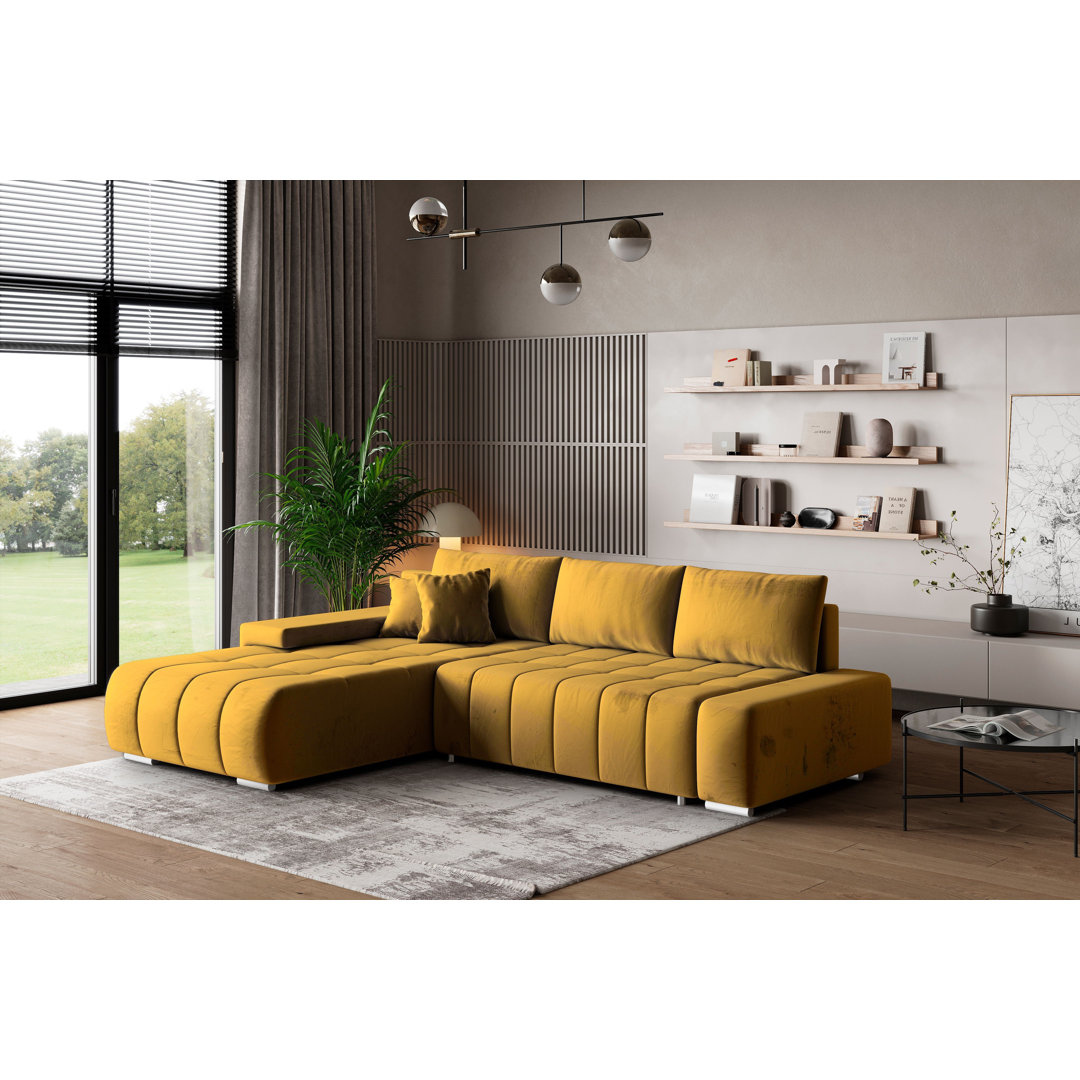 Ecksofa Berthoud mit Bettfunktion