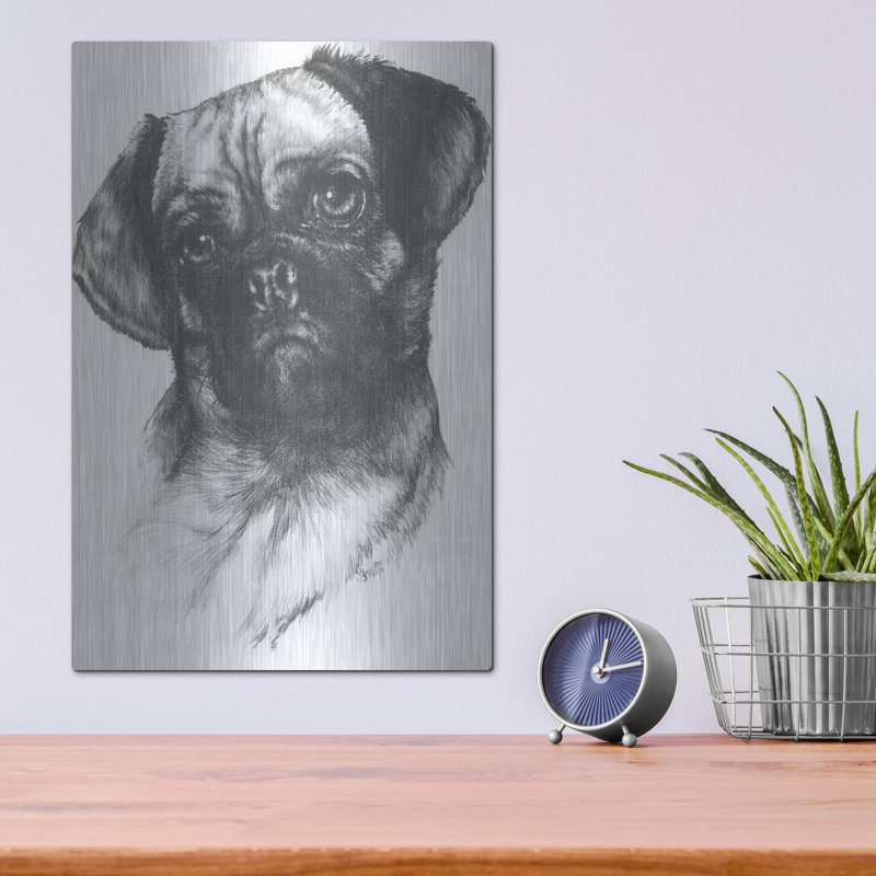 " Puggle " by Barbara Keith, 16" H x 12" W