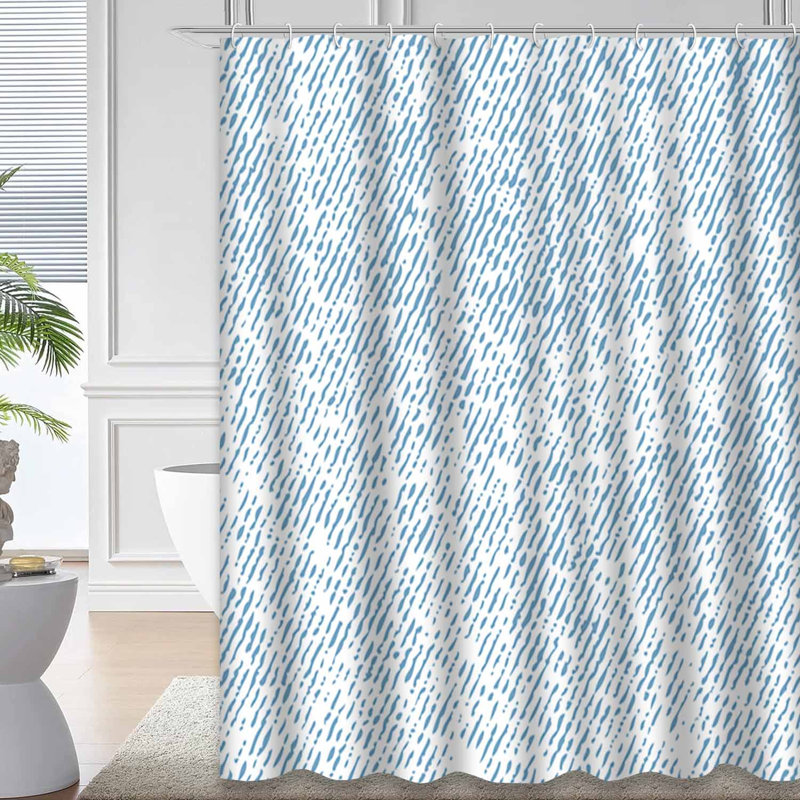 Rideau de douche en tissu sans couture Grim, L 72 po x l 78 po