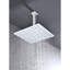 Pomme de douche en acier inoxydable - haute, autonettoyante, salle de bain, 12 x 12 po, salle de bain blanche avec fonction