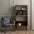 Bayamo 58" Wood and Marble-Look Storage Bookshelf