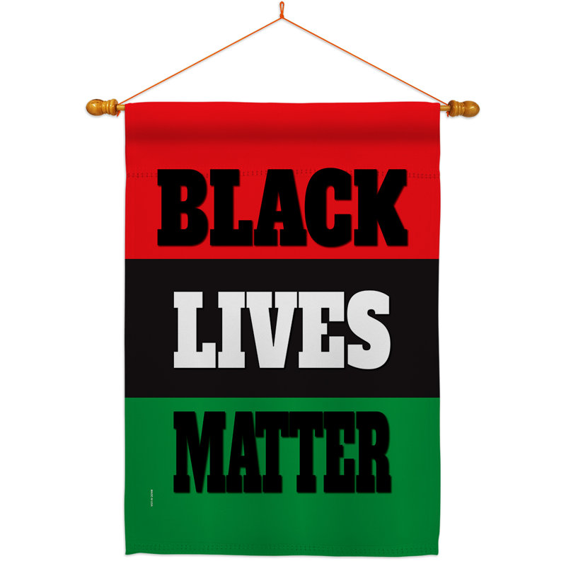 Ensemble de drapeau à 2 faces en polyester 40 po x 28 po black lives matter awareness