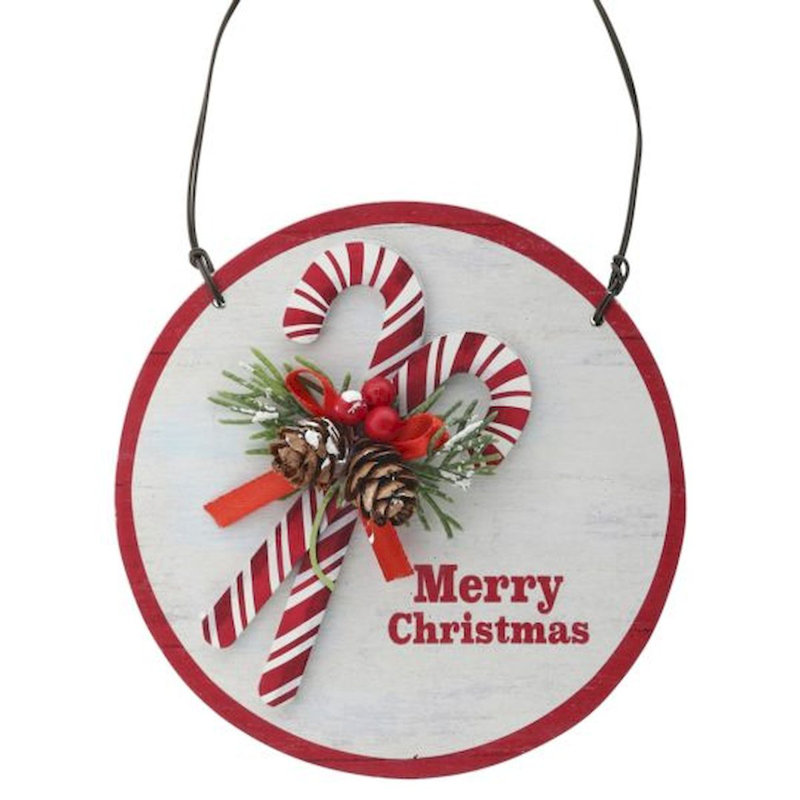 Enseigne ronde ronde «Merry Christmas»