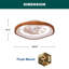 Ventilateur de plafond encastré 20 po à DEL à intensité variable moderne avec application / télécommande, minuterie, 3 températures de couleur