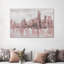 Misty Day In Manhattan Pink Gray by Silvia Vassileva - Wrapped Canvas Painting-241585544